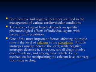 Negative Inotropic Agent Macam macam obat obatan 5706202-INOTROPES.ppt
