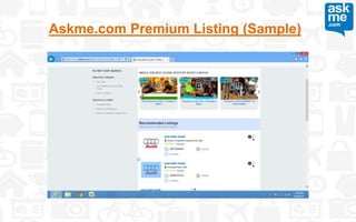 Askme.com Premium Listing (Sample)
 