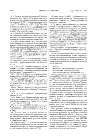 ΕΦΗΜΕΡΙ∆Α TΗΣ ΚΥΒΕΡΝΗΣΕΩΣ
73016 Τεύχος B’5710/09.12.2021
7. Τις διατάξεις του άρθρου 31 του ν. 4690/2020 «Κύ-
ρωση: α) της...