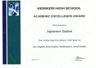 kerikeri certificate 1
