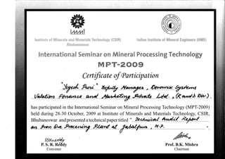 MPT Participation Certificate