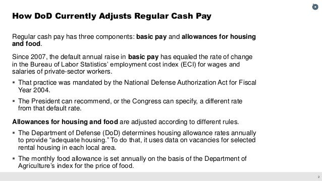 Approaches for Adjusting Military Cash Pay Slide 3