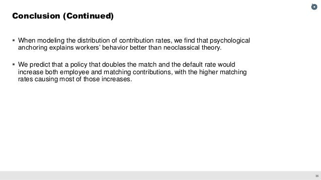 The Effect of Employer Matching and Defaults on Workers' TSP Savings Behavior