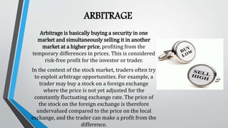 Local Service Arbitrage Example FINANCIAL MARKETS | PPT
