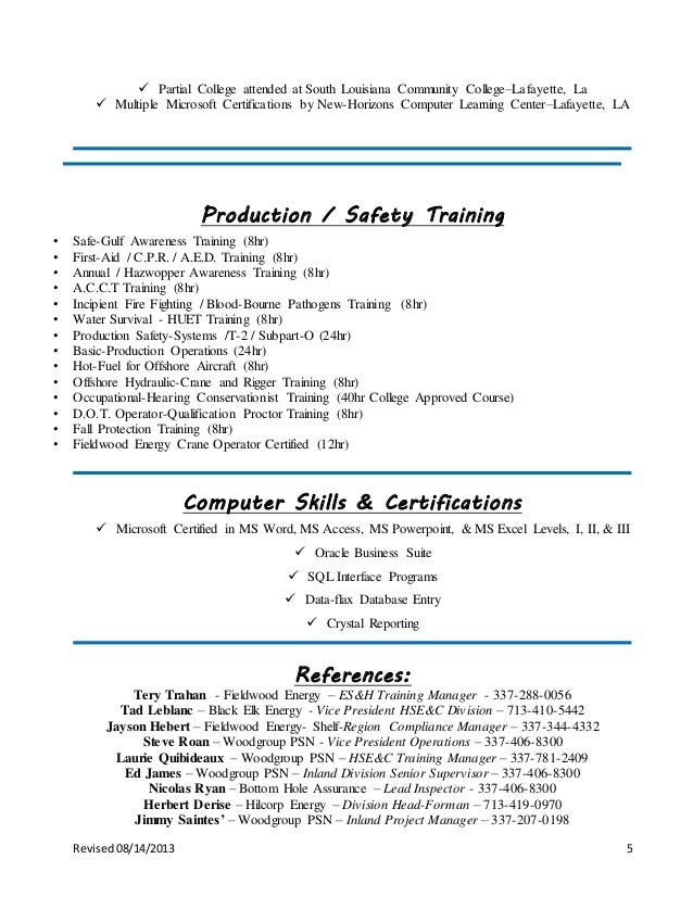 some college on resumes