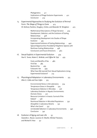 Experimental Evolution Concepts Methods and Applications of Selection ...