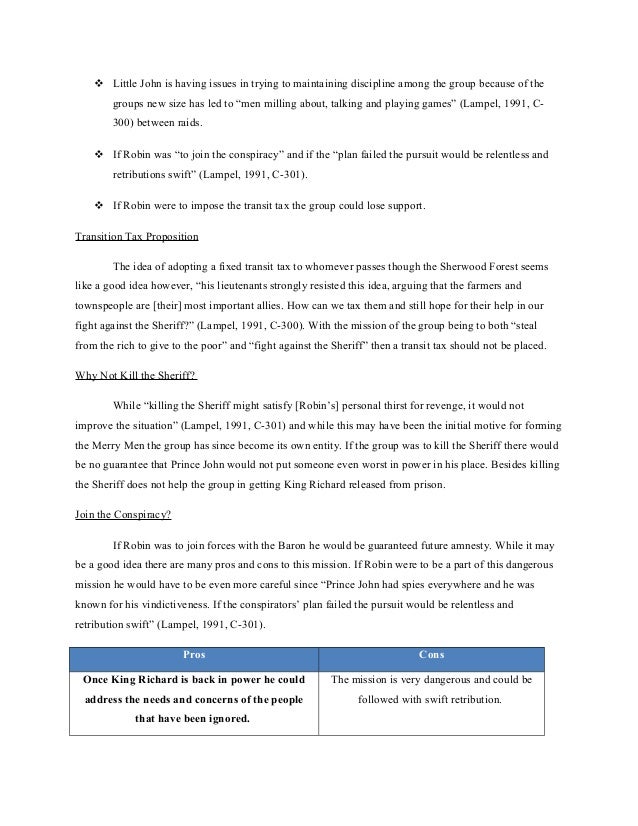 robin hood case study