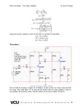 Two Stage Amplifier | DOCX