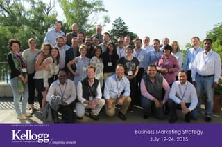 Business Marketing Strategy
July 19-24, 2015
 
