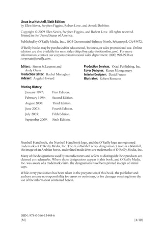 Linux In A Nutshell Ellen Siever Stephen Figgins Robert Love Arnold ...