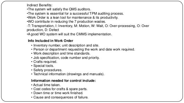 maintenance work order template