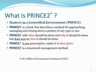 Prince 2 - Project Management principles | PPT