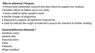 Comprehensive Guide to Referencing and Citation Styles in Research | PPTX