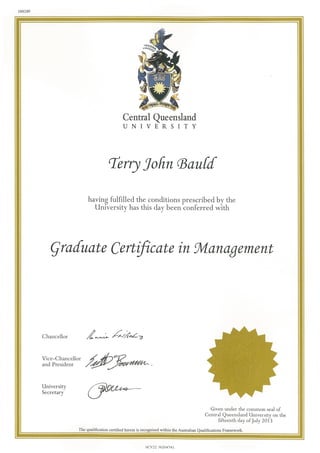 Graduate Certificate in Management - CQU