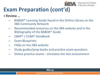 CCBA Ausbildungsressourcen