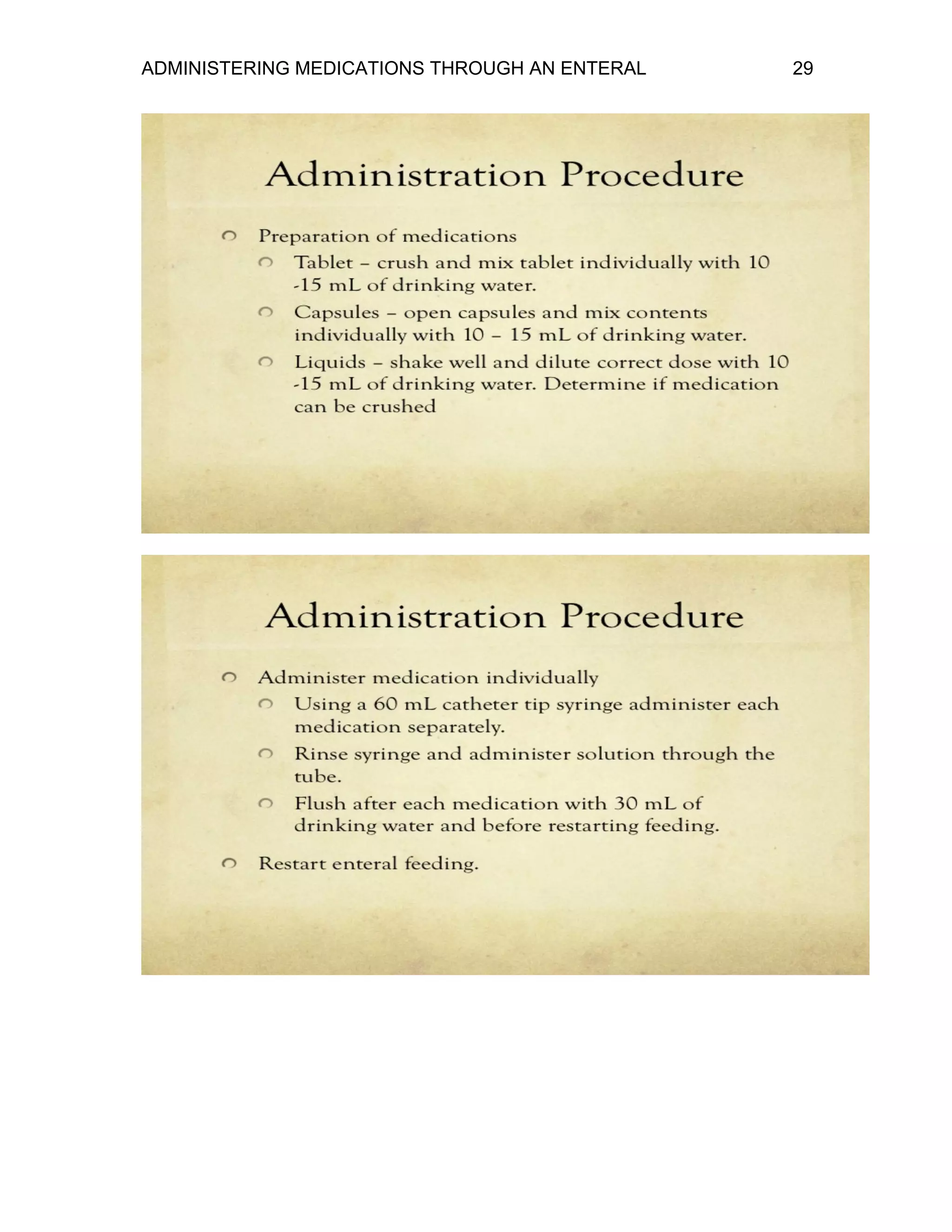 Administering Medications Through an Enteral Feeding Tube Safely | PDF