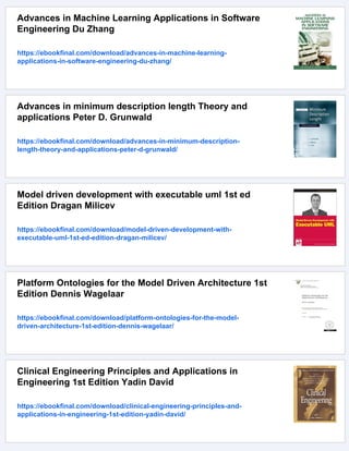 Advances and applications in model driven engineering 1st Edition ...