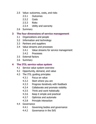Itil Overview.pdf ITIL Foundation ITIL 4th Edition Axelos 2024 scribd download | PDF