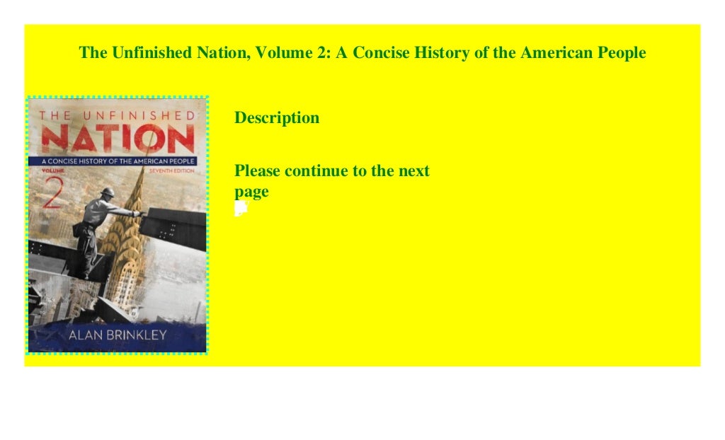 America a concise history volume 2