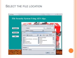 SELECT THE FILE LOCATION
 