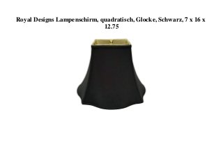 Royal Designs Lampenschirm, quadratisch, Glocke, Schwarz, 7 x 16 x
12.75
 
