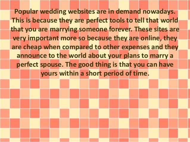 All about popular wedding websites