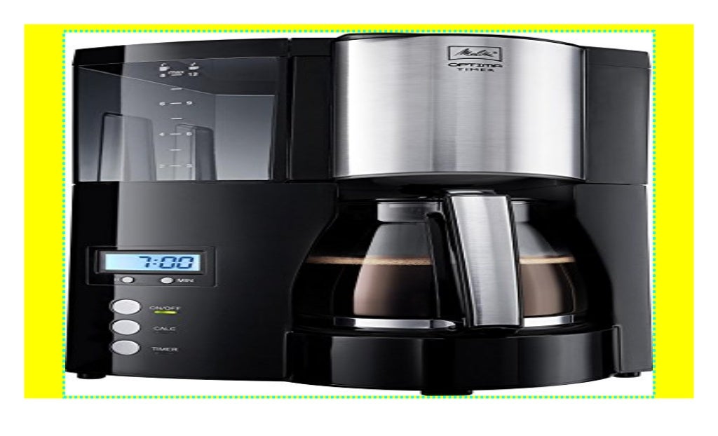 Melitta Optima Timer 100801 bk, Filterkaffeemaschine mit Glaskanne und ...