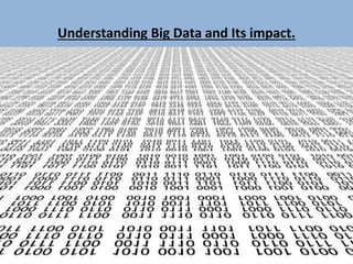 Understanding Big Data and Its impact.
 