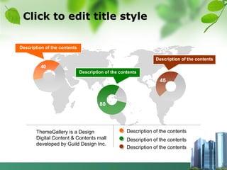 Click to edit title style ThemeGallery is a Design Digital Content & Contents mall developed by Guild Design Inc. Description of the contents Description of the contents Description of the contents Description of the contents Description of the contents Description of the contents 