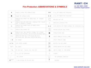 Fire Protection ABBREVATIONS & SYMBOLS An ISO 9001:2000
Certified Organization
www.ramtech-corp.com
 