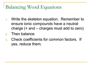 Comprehensive Guide to Balancing Chemical Equations in Chemistry | PPT