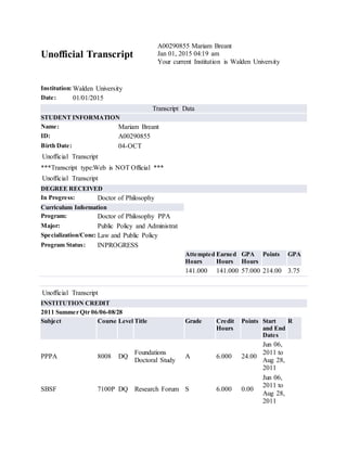 Walden Transcript Unofficial Transcript2 | DOCX