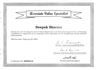 AVS Certificate
