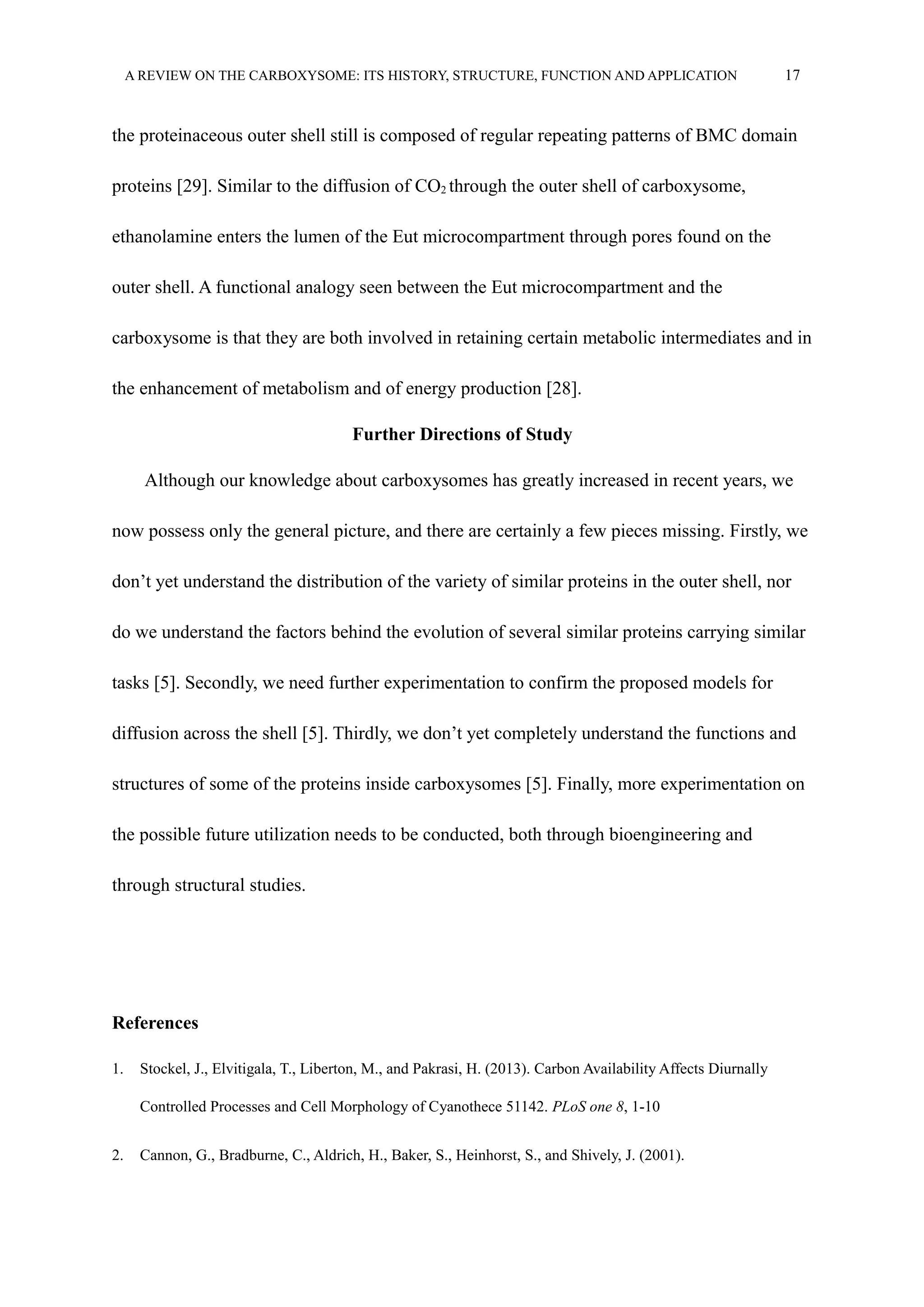 A Review on the Carboxysome_its History, Structure, Function, and ...