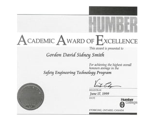 Academic Award- SMITH, Gordon