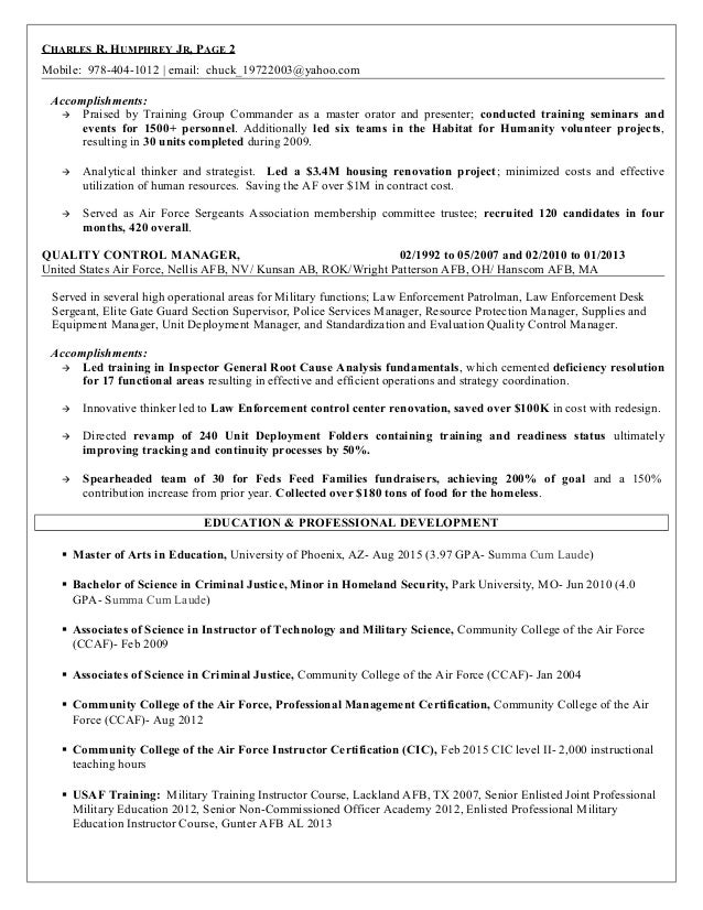 ccaf instructor of technology and military science