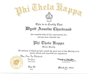Phi Theta Kappa Honor Society Membership Certificate_WC