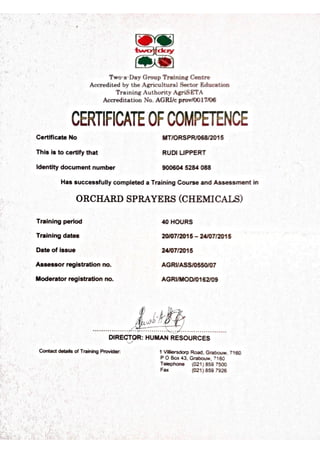 Certification licenses