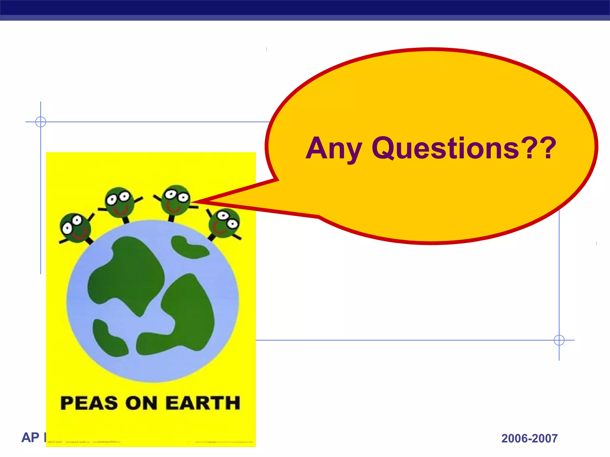 Any Questions??




AP Biology              2006-2007
 