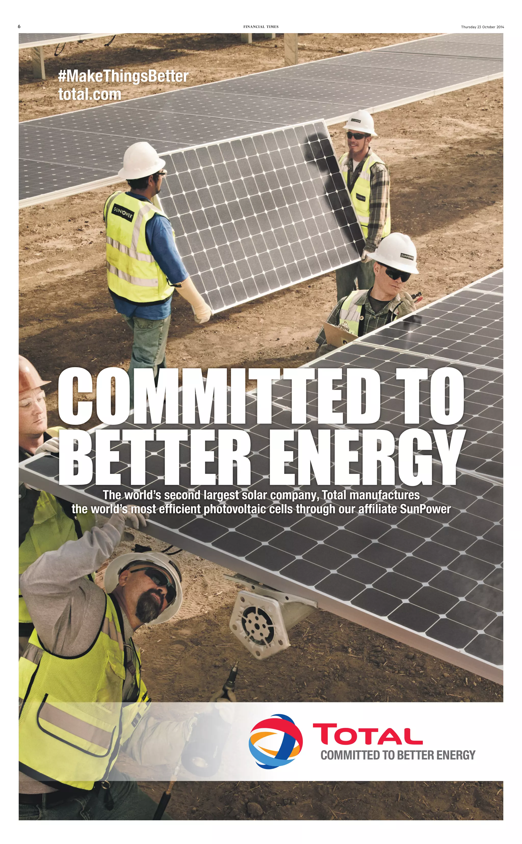 6 FINANCIAL TIMES Thursday 23 October 2014
 