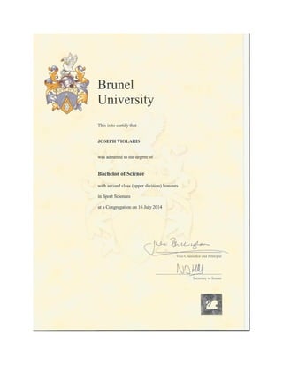 Bachelor of Science Degree Sport Sciences