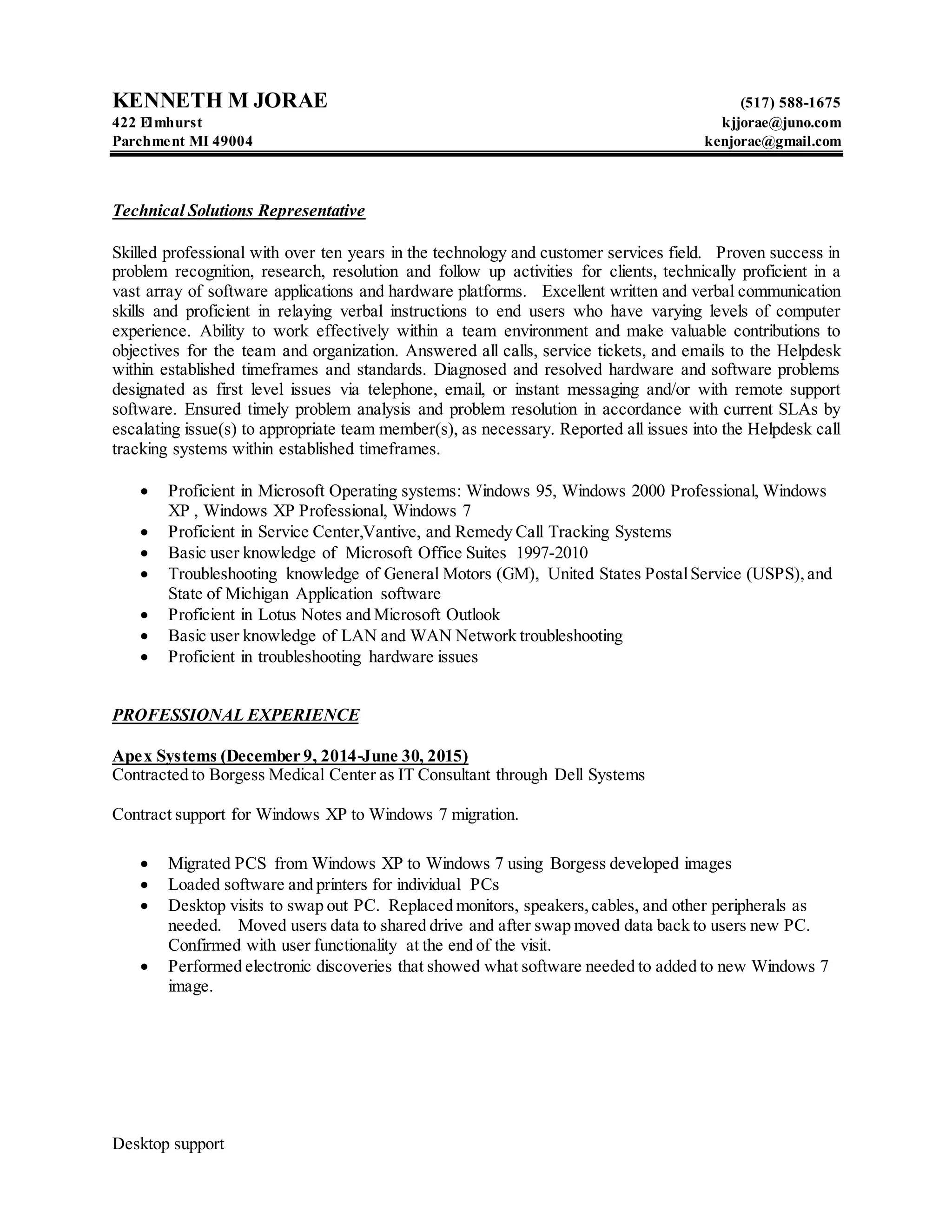 Ken+Jorae+resume+2015 | PDF