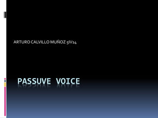 ARTURO CALVILLO MUÑOZ 5IV14 
PASSUVE VOICE 
 