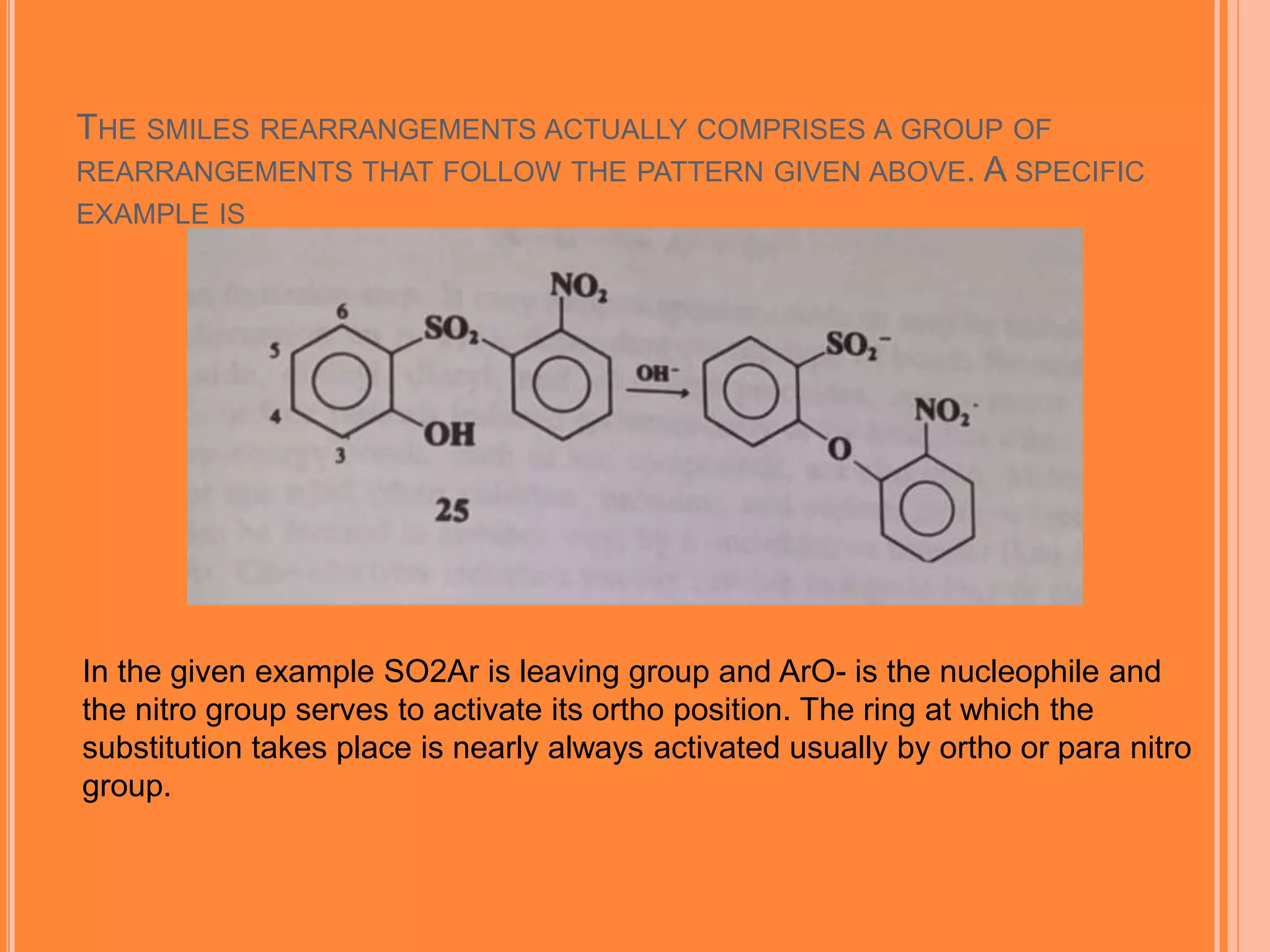 SMILES REARRANGEMENT [REACTION AND MECHANISM] | PPTX
