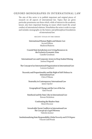 International Law Obligations on Climate Change Mitigation Benoit Mayer ...