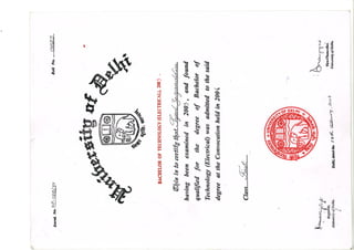 1.Bachlore of Technology Certificate