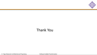 © Tejas Networks Confidential and Proprietary Software Enabled Transformation
Thank You
 