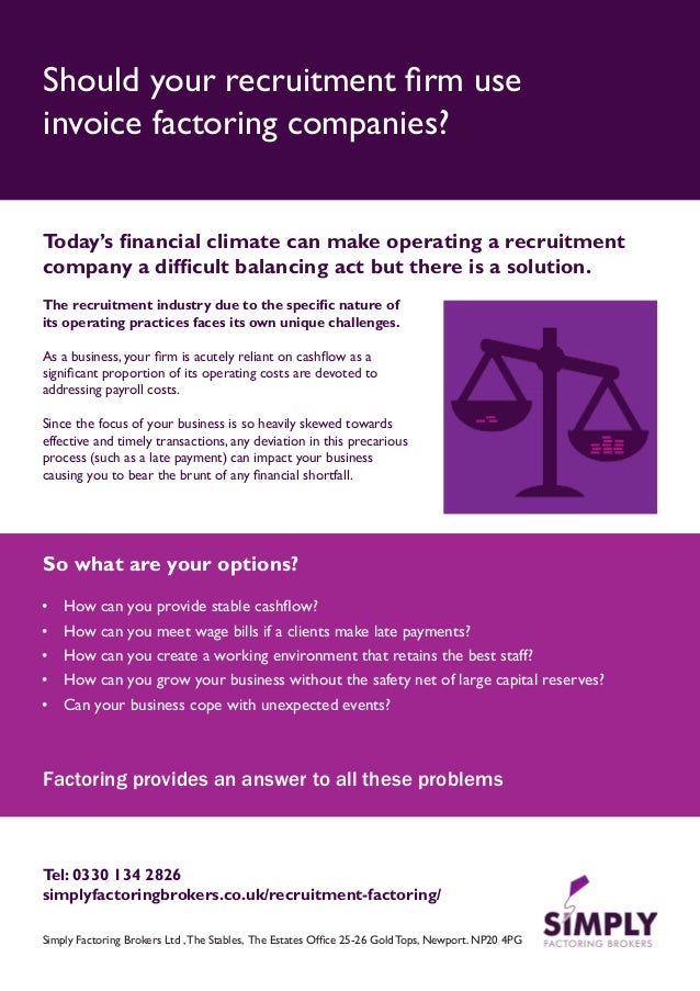 factoring invoices for headhunters