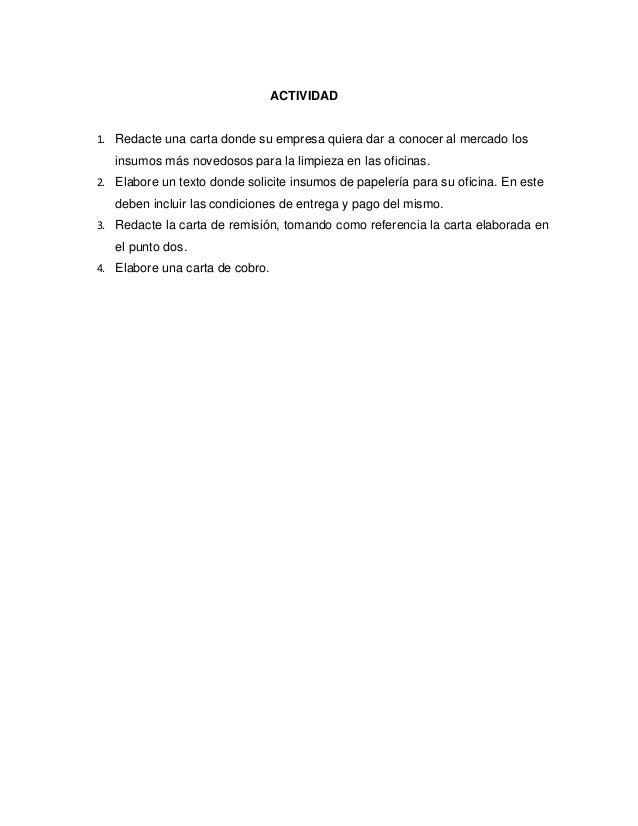 Ejemplos de cartas comerciales