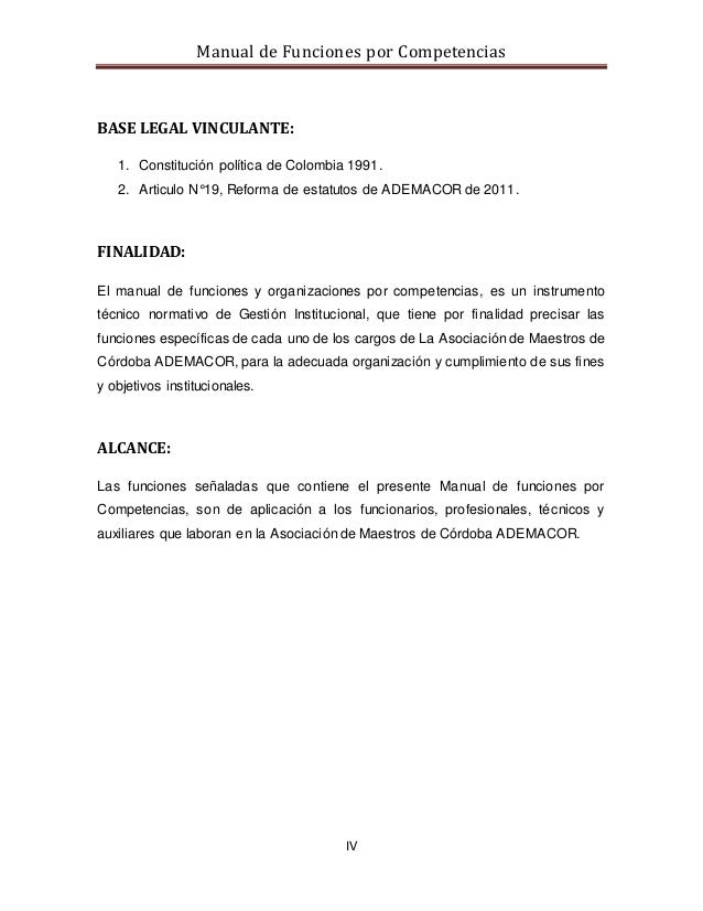 Ejemplo: Manual de funciones de una empresa